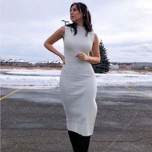White Bodycon Midi Dress size M